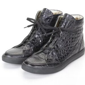 DSQUARED2 Black Croc-Embossed High-Top Sneakers. Italian leather EU 38 DSQUARED2 Black Croc-Embossed High-Top Sneakers. Italian  main image 4